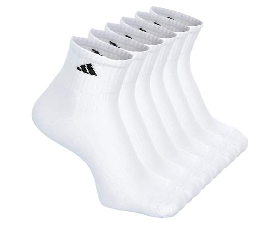 MENS CUSHIONED QUARTER SOCKS 6 PAIRS