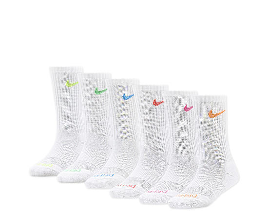 BOYS EXTRA SMALL CREW SOCKS 6 PAIRS
