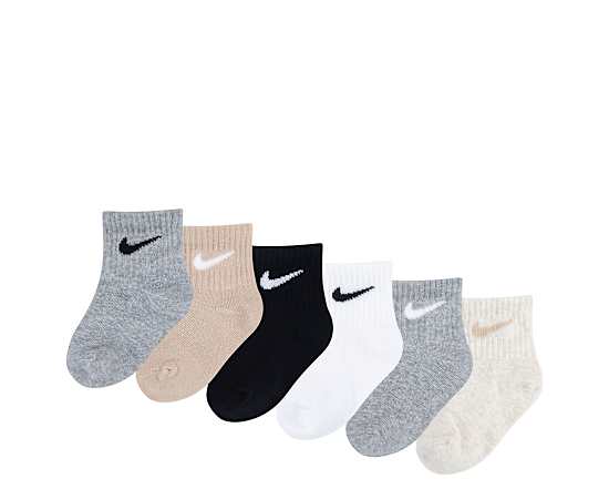 BOYS 12-24 MONTH QUARTER SOCKS 6 PAIRS