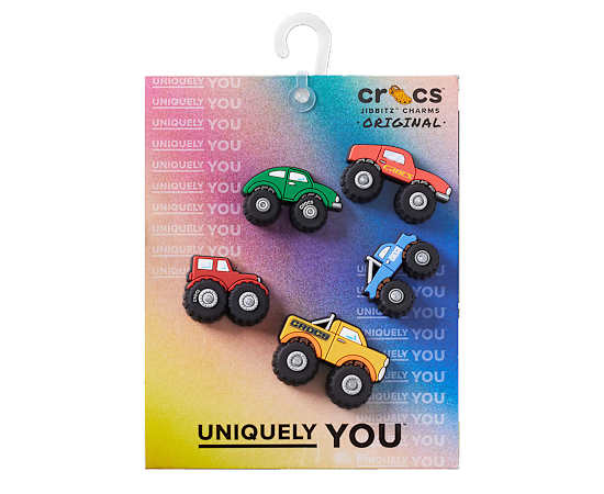 UNISEX MONSTER TRUCKS 5 PACK JIBBITZ