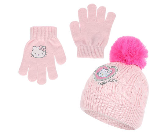 HELLO KITTY-GIRLS BEANIE AND GLOVES SET