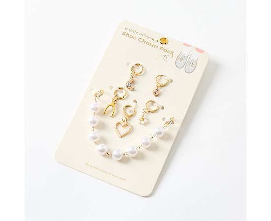 UNISEX GOLD KEYS SHOE CHARMS 4 PACK
