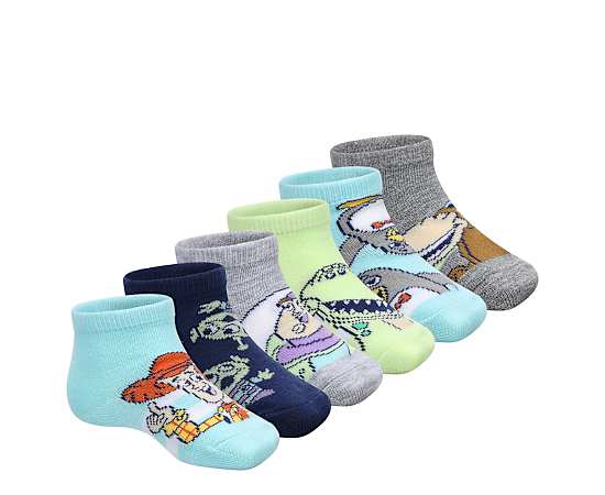 TOY STORY-BOYS 2T-4T CREW SOCKS 6 PAIRS