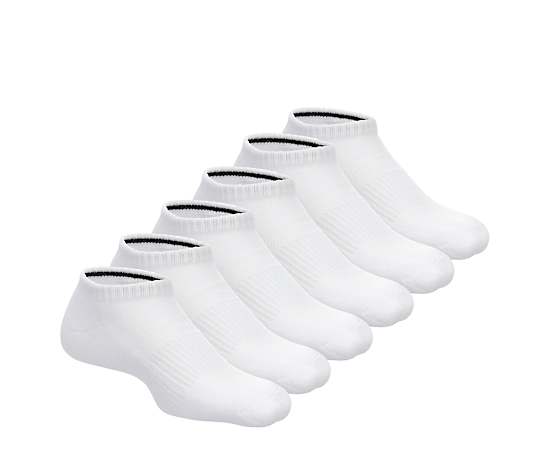 BOYS MEDIUM NO SHOW SOCKS 6 PAIRS