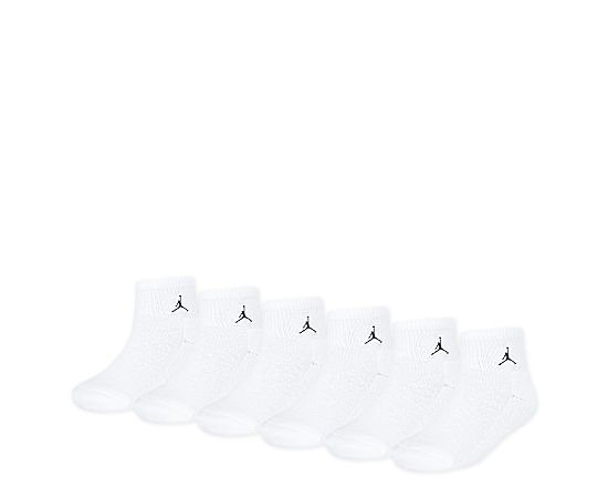 BOYS SMALL EVERYDAY ESSENTIAL QUARTER SOCKS 6 PAIRS
