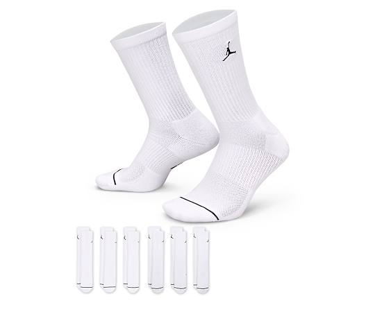 MENS LARGE CREW SOCKS 6 PAIRS
