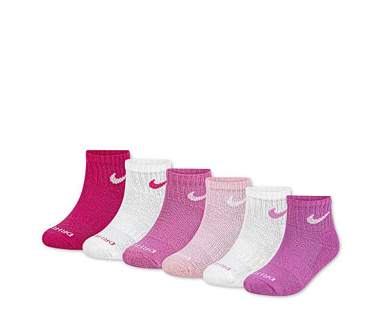 GIRLS XXS QUARTER SOCKS 6 PAIRS