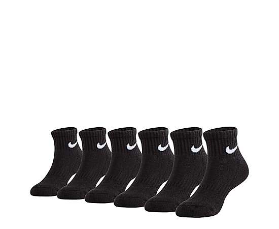 BOYS XXS EVERYDAY DRI FIT QUARTER SOCKS 6 PAIRS