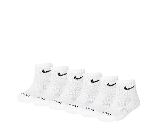 BOYS XXS EVERYDAY DRI FIT QUARTER SOCKS 6 PAIRS