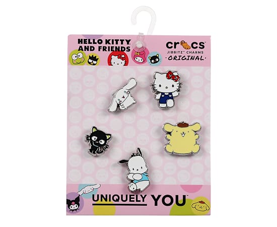 UNISEX HELLO KITTY FRIENDS ENAMEL 5 PACK JIBBITZ