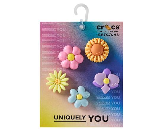 UNISEX PUFFY FLOWERS 5 PACK JIBBITZ