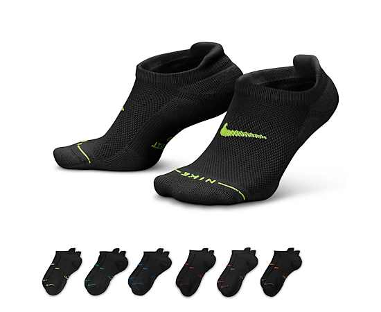 MENS LARGE ELEVATED NO SHOW TAB SOCKS 6 PAIRS