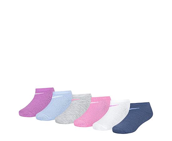 GIRLS XS NO SHOW SOCKS 6 PAIRS