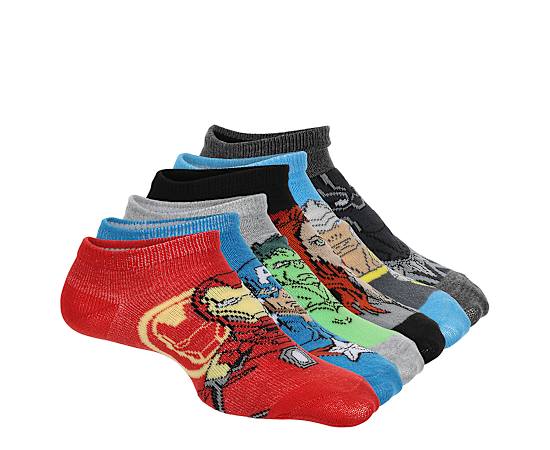 BOYS NO SHOW SOCKS 6 PAIRS