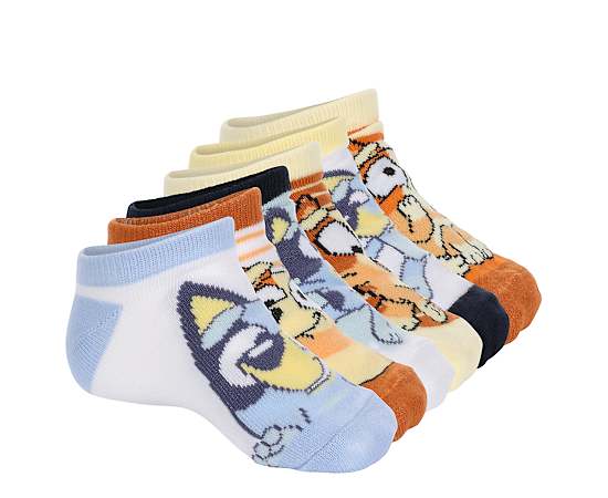 BLUEY-BOYS NO SHOW SOCKS 6 PAIRS