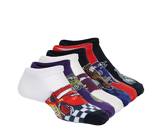 CARS-BOYS NO SHOW SOCKS 6 PAIRS