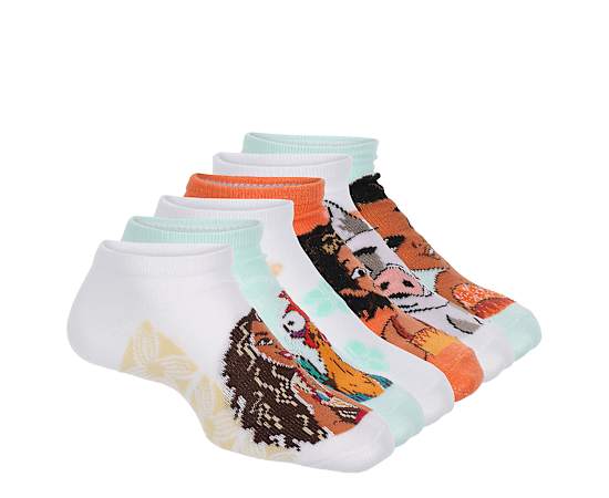 GIRLS NO SHOW SOCKS 6 PAIRS