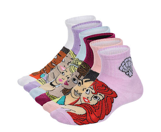 GIRLS QUARTER SOCKS 6 PAIRS
