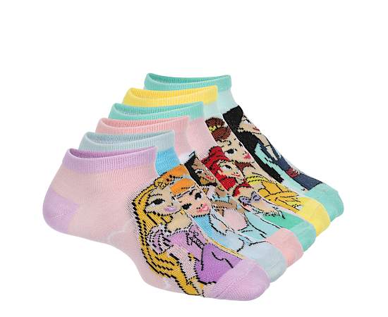 GIRLS NO SHOW SOCKS 6 PAIRS
