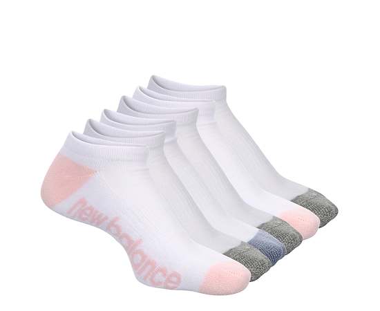 NEW BALANCE-WOMENS CUSHIONED NO SHOW SOCKS 6 PAIRS