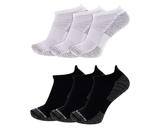 NEW BALANCE-MENS CUSHIONED TAB NO SHOW SOCKS 6 PAIRS