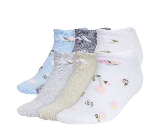 ADIDAS-WOMENS CUSHIONED NO SHOW SOCKS 6 PAIRS