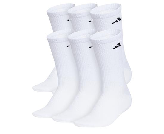 MENS LARGE SUPERLITE CREW SOCKS 6 PAIRS