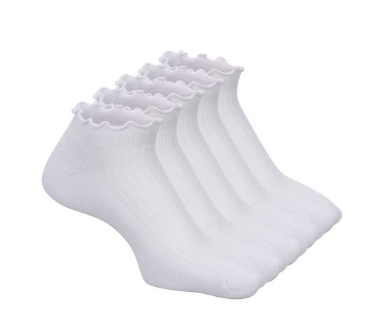 XAPPEAL-WOMENS LETTUCE EDGE CUSHIONED NO SHOW SOCKS 5 PAIRS