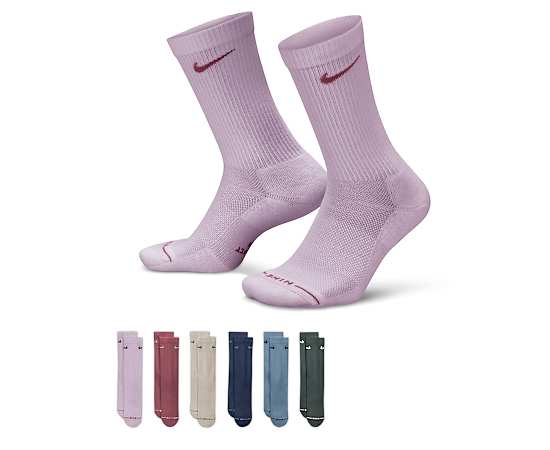 NIKE-MENS MEDIUM CREW SOCKS 6 PAIRS