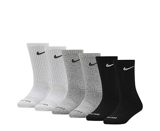 NIKE-BOYS EXTRA SMALL CREW SOCKS 6 PAIRS