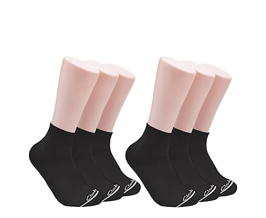 CLARKS-MENS QUARTER SOCK 6 PAIRS