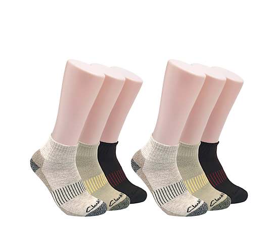 CLARKS-MENS QUARTER SOCK 6 PAIRS