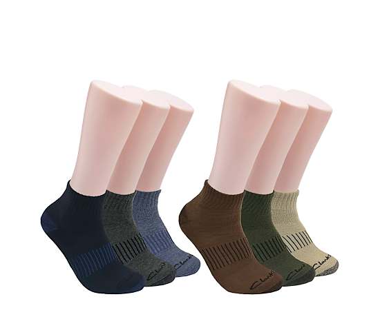 CLARKS-MENS QUARTER SOCK 6 PAIRS