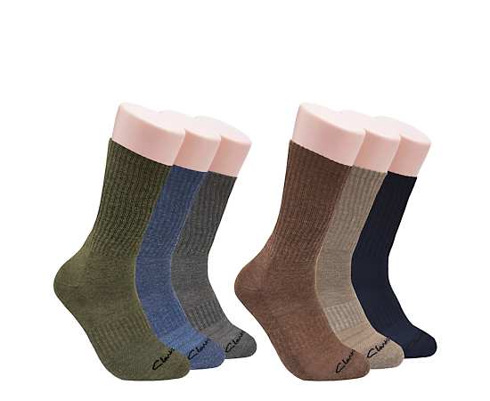 CLARKS-MENS CREW SOCK 6 PAIRS