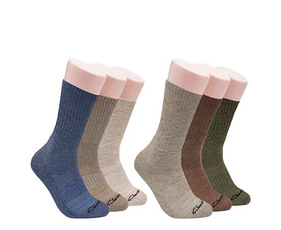CLARKS-MENS CREW SOCK 6 PAIRS
