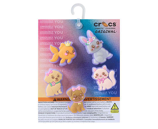 CROCS-UNISEX PRINCESS PETS LIGHT UP 5 PACK JIBBITZ