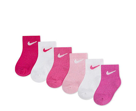GIRLS 12-24 MONTH INFANT QUARTER SOCKS 6 PAIRS