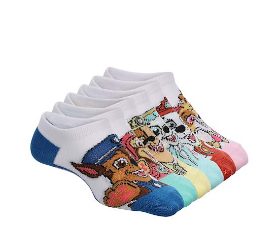 GIRLS NO SHOW SOCKS 6 PAIRS