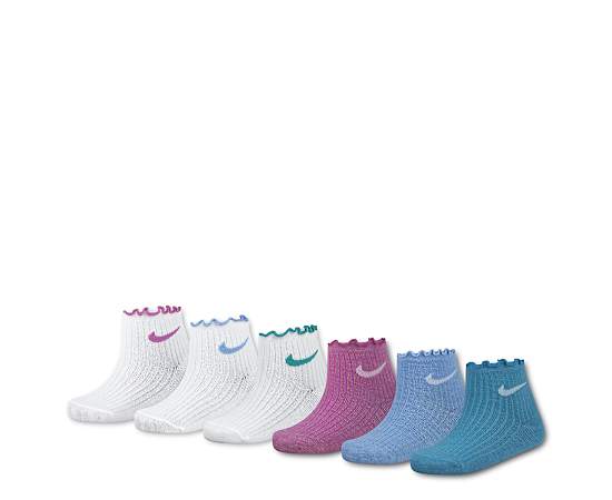 NIKE-GIRLS QUARTER SOCKS 6 PAIRS