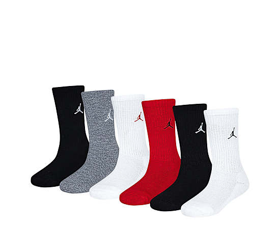 BOYS SMALL EVERYDAY ESSENTIALS CREW SOCK 6 PAIRS
