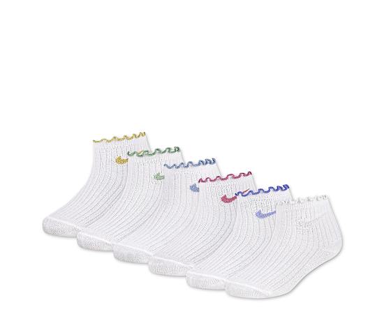 NIKE-GIRLS EXTRA SMALL QUARTER SOCKS 6 PAIRS
