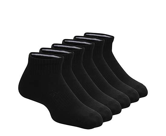 RACK ROOM-BOYS SMALL SEAMLESS QUARTER CREW SOCKS 6 PAIRS