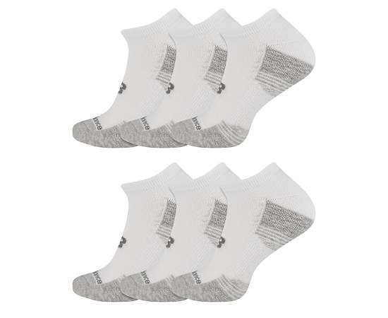 NEW BALANCE-MENS LARGE PERFORMANCE CUSHION NO SHOW SOCKS 6 PAIRS