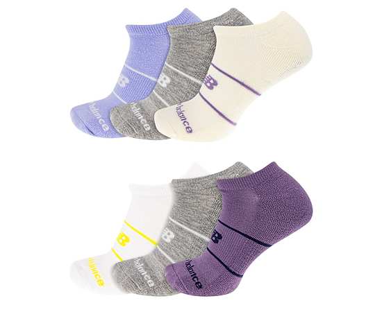 NEW BALANCE-WOMENS PERFORMANCE CUSHION NO SHOW SOCKS 6 PAIRS