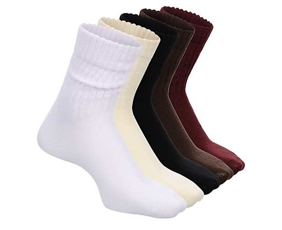 XAPPEAL-WOMENS SLOUCH HALF CREW SOCKS 5 PAIRS