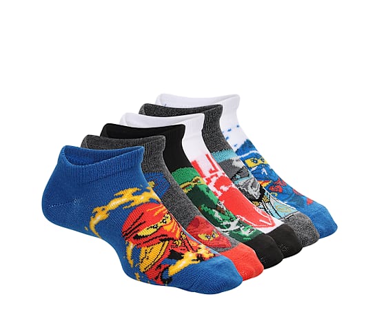 LEGO-BOYS NO SHOW SOCKS 6 PAIRS