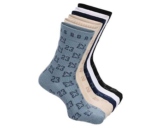JORDAN-BOYS MEDIUM CREW SOCKS 6 PAIRS