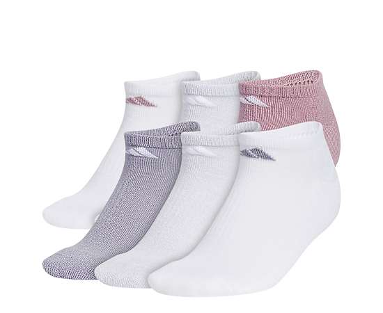 ADIDAS-WOMENS ATHLETIC CUSHIONED NO SHOW SOCKS 6 PAIRS