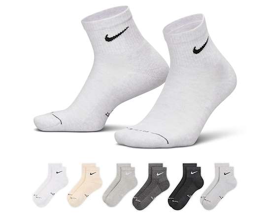 NIKE-MENS MEDIUM QUARTER SOCKS 6 PAIRS