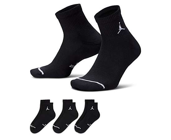 JORDAN-MENS LARGE QUARTER SOCKS 3 PAIRS